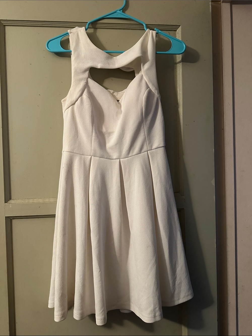 bloom White Cutout Fit-and-Flare Mini Dress